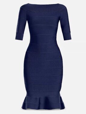 HERVÉ LÉGER Fluted bandage dress